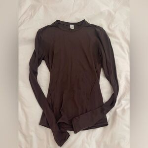 Lululemon Wundermost Ultra-Soft Niki Long Sleeve Espresso XS